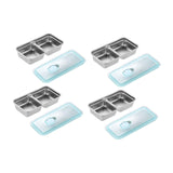 Maxbell 4Pcs Stainless Steel Snack Container Bento Box for Kids, Adults Work Kitchen