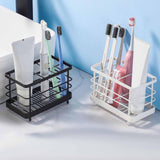 Maxbell Toothbrush Holder Toothpaste Holder Rack for Bathroom Accessories Toothbrush White