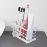 Maxbell Toothbrush Holder Toothpaste Holder Rack for Bathroom Accessories Toothbrush White
