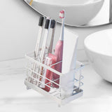 Maxbell Toothbrush Holder Toothpaste Holder Rack for Bathroom Accessories Toothbrush White