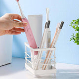 Maxbell Toothbrush Holder Toothpaste Holder Rack for Bathroom Accessories Toothbrush White