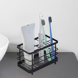 Maxbell Toothbrush Holder Toothpaste Holder Rack for Bathroom Accessories Toothbrush Black