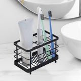 Maxbell Toothbrush Holder Toothpaste Holder Rack for Bathroom Accessories Toothbrush Black