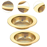 Maxbell Mesh Basket Effectively Replacement Kitchen Sink Strainer for Drain Bathroom gold