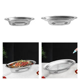 Maxbell Alcohol Grilled Fish Stove Stainless Steel Platter Chafing Dish for Barbecue Small