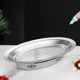 Maxbell Alcohol Grilled Fish Stove Stainless Steel Platter Chafing Dish for Barbecue Small