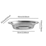 Maxbell Alcohol Grilled Fish Stove Stainless Steel Platter Chafing Dish for Barbecue Small