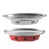 Maxbell Alcohol Grilled Fish Stove Stainless Steel Platter Chafing Dish for Barbecue Small
