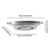 Maxbell Alcohol Grilled Fish Stove Stainless Steel Platter Chafing Dish for Barbecue Large