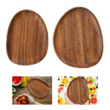 Maxbell Wooden Serving Tray Irregular Creative Snack Tray  16cmx12cmx2cm