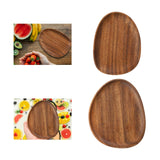 Maxbell Wooden Serving Tray Irregular Creative Snack Tray  16cmx12cmx2cm