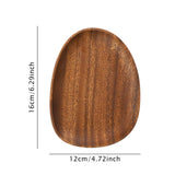 Maxbell Wooden Serving Tray Irregular Creative Snack Tray  16cmx12cmx2cm