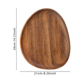 Maxbell Wooden Serving Tray Irregular Creative Snack Tray  26cmx21cmx2cm