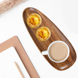 Maxbell Wooden Serving Tray Key Bowl Housewarming Gift Food Fruit Snack Storage Tray 30x12x2 cm