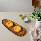 Maxbell Wooden Serving Tray Key Bowl Housewarming Gift Food Fruit Snack Storage Tray 30x12x2 cm