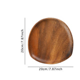 Maxbell Wooden Serving Tray Key Bowl Housewarming Gift Food Fruit Snack Storage Tray 20x20x2 cm