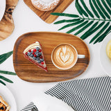 Maxbell Wooden Serving Tray Key Bowl Housewarming Gift Food Fruit Snack Storage Tray 16x12x2 cm