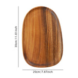 Maxbell Wooden Serving Tray Key Bowl Housewarming Gift Food Fruit Snack Storage Tray 16x12x2 cm