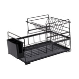 Maxbell 2 Tiers Dish Drying Rack Kitchen Dish Drainer Tray for Restaurant Hotel Bar