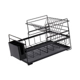 Maxbell 2 Tiers Dish Drying Rack Kitchen Dish Drainer Tray for Restaurant Hotel Bar