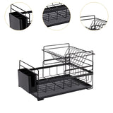 Maxbell 2 Tiers Dish Drying Rack Kitchen Dish Drainer Tray for Restaurant Hotel Bar