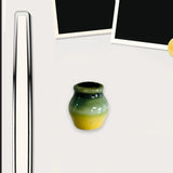 Maxbell Mini Ceramic Vase Fridge Magnets Small Tiny Vase for Kitchen Door Whiteboard