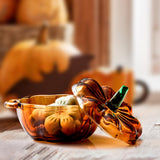Maxbell Glass Candy Dish with Lid Candy Jar for Home Decoration Coffee Table