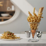 Maxbell French Fries Stand Portable Reusable French Fry Holder