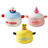 Maxbell Porcelain Ramen Noodle Bowl Multipurpose Porridge Bowl for Instant Milk Rice Blue
