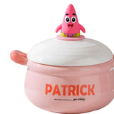 Maxbell Porcelain Ramen Noodle Bowl Multipurpose Porridge Bowl for Instant Milk Rice Pink