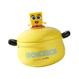 Maxbell Porcelain Ramen Noodle Bowl Multipurpose Porridge Bowl for Instant Milk Rice Yellow