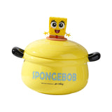 Maxbell Porcelain Ramen Noodle Bowl Multipurpose Porridge Bowl for Instant Milk Rice Yellow