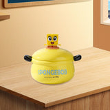Maxbell Porcelain Ramen Noodle Bowl Multipurpose Porridge Bowl for Instant Milk Rice Yellow