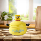 Maxbell Porcelain Ramen Noodle Bowl Multipurpose Porridge Bowl for Instant Milk Rice Yellow
