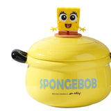 Maxbell Porcelain Ramen Noodle Bowl Multipurpose Porridge Bowl for Instant Milk Rice Yellow