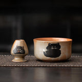 Maxbell Traditional Matcha Bowl Tools Gift Idea Handcrafted Tea Ceremony Accessories bowl 12.5x6.6cm