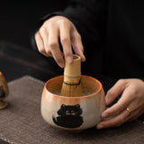 Maxbell Traditional Matcha Bowl Tools Gift Idea Handcrafted Tea Ceremony Accessories bowl 12x8.5cm