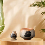 Maxbell Traditional Matcha Bowl Tools Gift Idea Handcrafted Tea Ceremony Accessories bowl 12x8.5cm