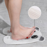 Maxbell Shower Foot Back Scrubber with Suction Cups Accessory Bathroom Wash Foot Mat