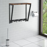 Maxbell Mop Broom Holder Wall Mount Tool Storage Organizer Home Rack Floating Shelf