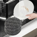 Maxbell 3x Dishwashing Sponge Reusable Dish Scrubber for Countertops Bathroom Dishes Round
