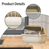 Maxbell Dish Drying Rack Dustproof Space Saving Utensil Organizer for Plate Dish Cup