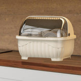 Maxbell Dish Drying Rack Dustproof Space Saving Utensil Organizer for Plate Dish Cup