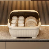 Maxbell Dish Drying Rack Dustproof Space Saving Utensil Organizer for Plate Dish Cup