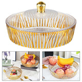 Maxbell Cake Plate with Cover Serving Cookie Platter for Dining Room Holidays Events A