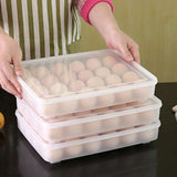 Maxbell Egg Container 24 Grid Portable Fridge Egg Tray for Pantry Restaurant Cabinet