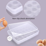 Maxbell Egg Container 24 Grid Portable Fridge Egg Tray for Pantry Restaurant Cabinet