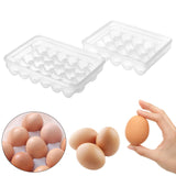 Maxbell Egg Holder Organizer Clear Large Capacity Fridge Organizer for Fridge Pantry 20 Grids