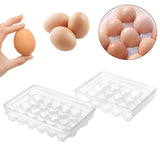 Maxbell Egg Holder Organizer Clear Large Capacity Fridge Organizer for Fridge Pantry 20 Grids