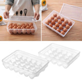 Maxbell Egg Holder Organizer Clear Large Capacity Fridge Organizer for Fridge Pantry 20 Grids